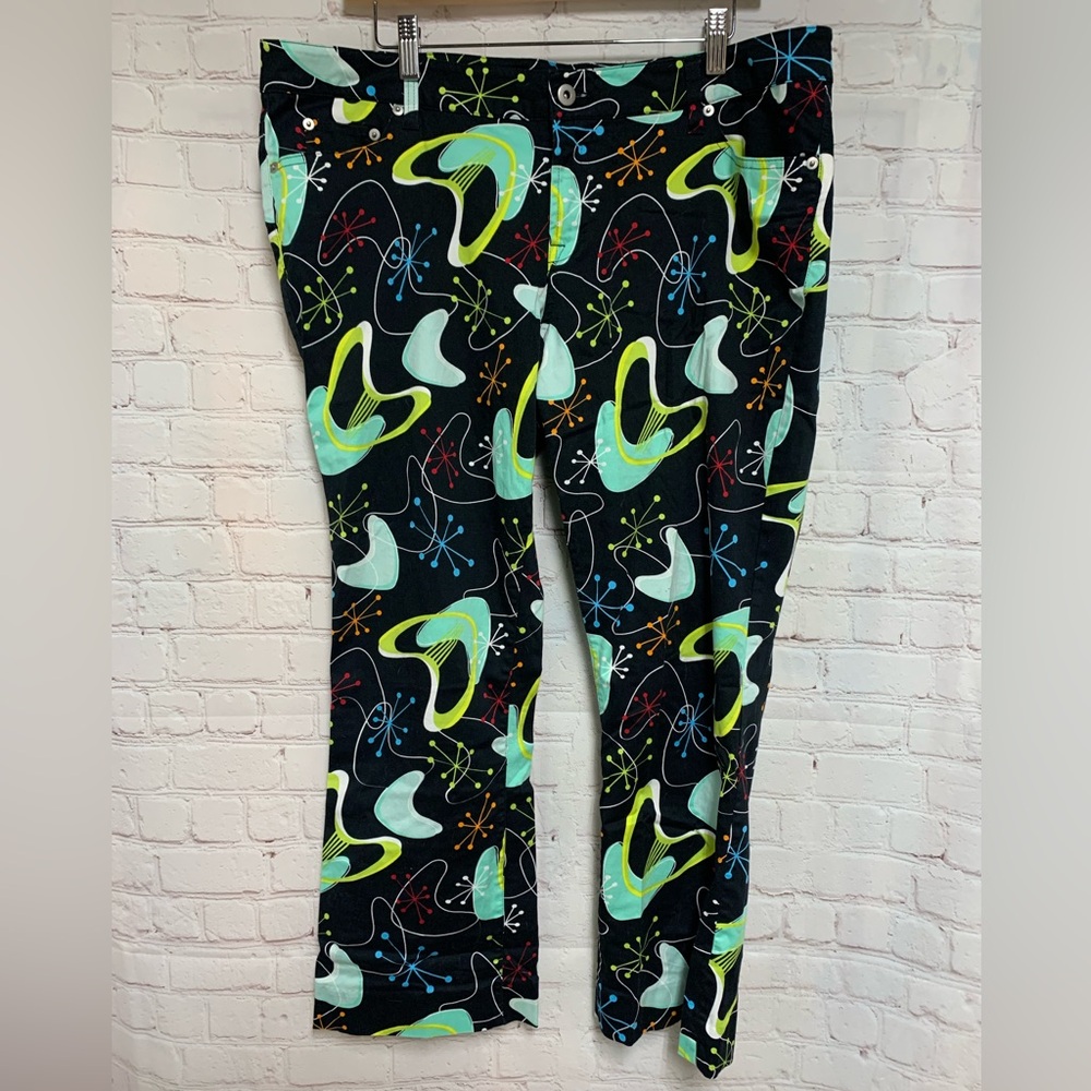 LoudMouuth Retro Space Black Golf ⛳️ Pants Size 16